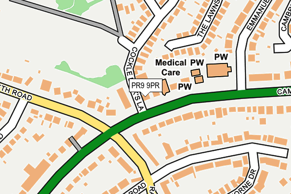 PR9 9PR map - OS OpenMap – Local (Ordnance Survey)