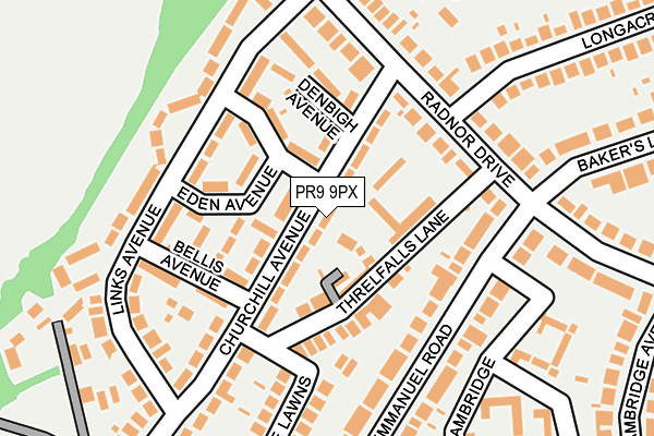 PR9 9PX map - OS OpenMap – Local (Ordnance Survey)