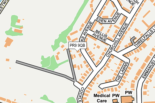 PR9 9QB map - OS OpenMap – Local (Ordnance Survey)