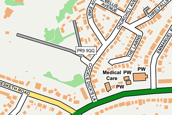 PR9 9QQ map - OS OpenMap – Local (Ordnance Survey)