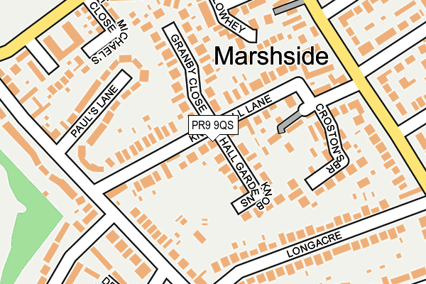 PR9 9QS map - OS OpenMap – Local (Ordnance Survey)