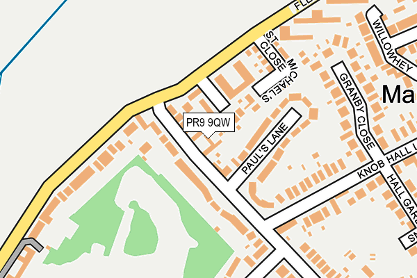 PR9 9QW map - OS OpenMap – Local (Ordnance Survey)