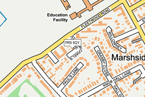 PR9 9QY map - OS OpenMap – Local (Ordnance Survey)