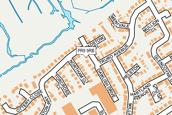 PR9 9RB map - OS OpenMap – Local (Ordnance Survey)