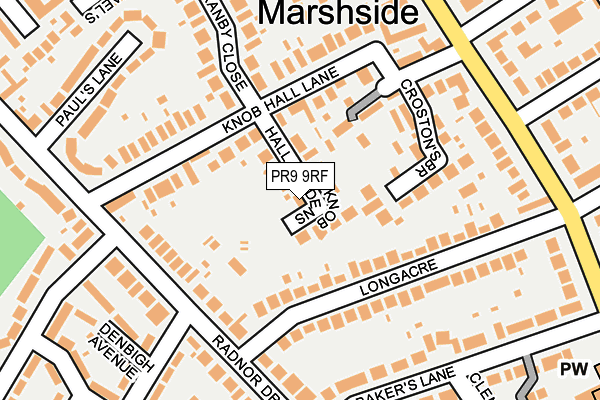 PR9 9RF map - OS OpenMap – Local (Ordnance Survey)