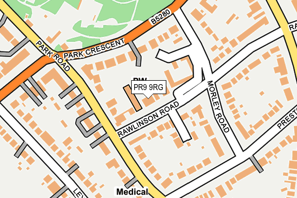 PR9 9RG map - OS OpenMap – Local (Ordnance Survey)