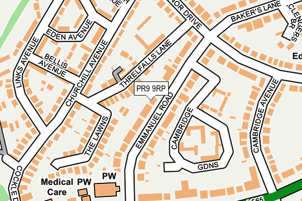 PR9 9RP map - OS OpenMap – Local (Ordnance Survey)