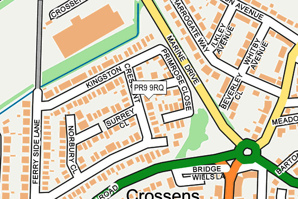 PR9 9RQ map - OS OpenMap – Local (Ordnance Survey)