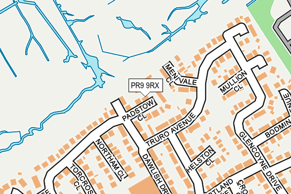 PR9 9RX map - OS OpenMap – Local (Ordnance Survey)