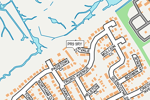 PR9 9RY map - OS OpenMap – Local (Ordnance Survey)