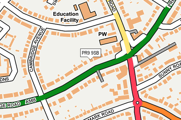 PR9 9SB map - OS OpenMap – Local (Ordnance Survey)