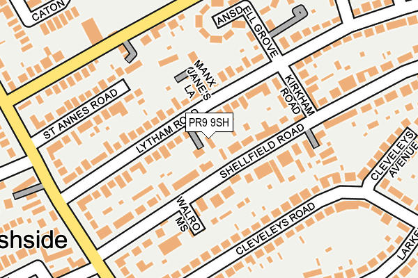 PR9 9SH map - OS OpenMap – Local (Ordnance Survey)