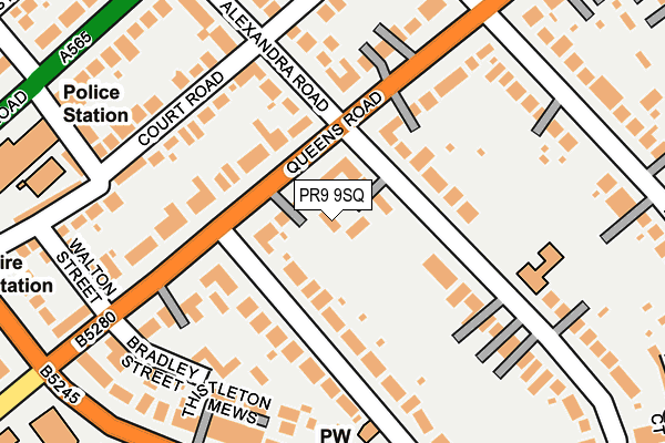 PR9 9SQ map - OS OpenMap – Local (Ordnance Survey)