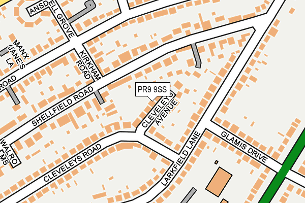 PR9 9SS map - OS OpenMap – Local (Ordnance Survey)