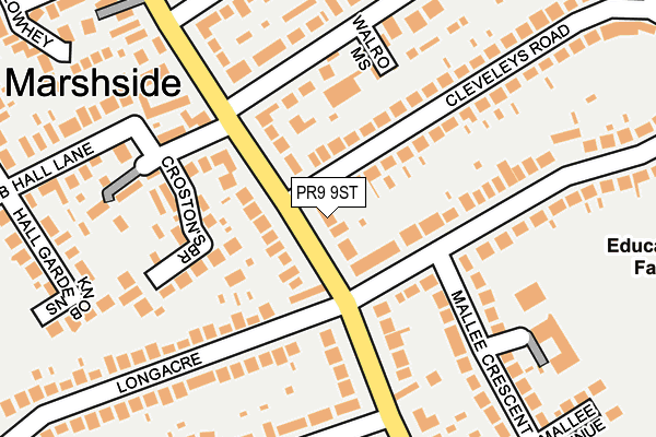 PR9 9ST map - OS OpenMap – Local (Ordnance Survey)