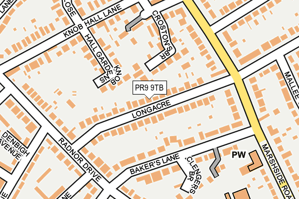 PR9 9TB map - OS OpenMap – Local (Ordnance Survey)