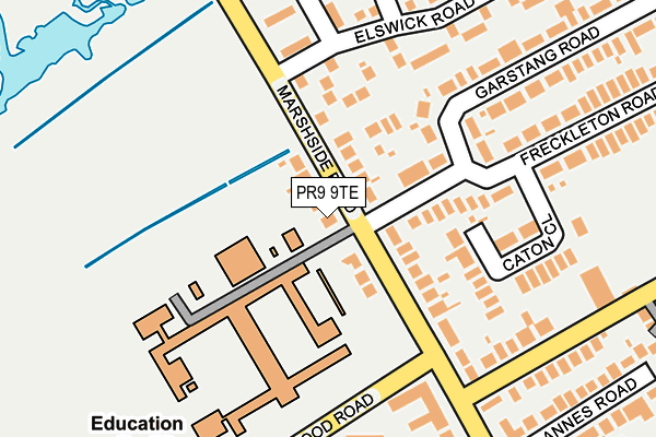 PR9 9TE map - OS OpenMap – Local (Ordnance Survey)