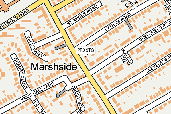 PR9 9TG map - OS OpenMap – Local (Ordnance Survey)