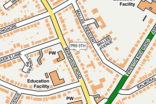 PR9 9TH map - OS OpenMap – Local (Ordnance Survey)