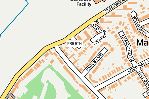 PR9 9TN map - OS OpenMap – Local (Ordnance Survey)