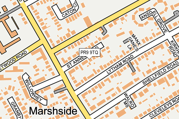 PR9 9TQ map - OS OpenMap – Local (Ordnance Survey)