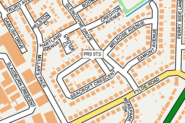 PR9 9TS map - OS OpenMap – Local (Ordnance Survey)