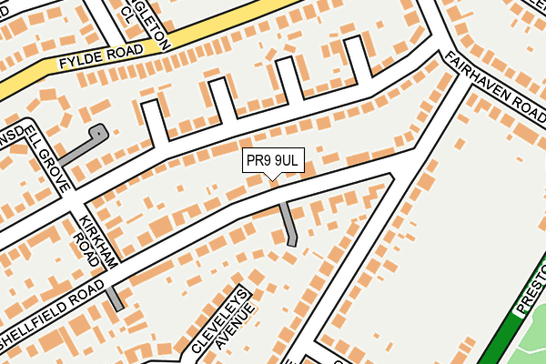 PR9 9UL map - OS OpenMap – Local (Ordnance Survey)