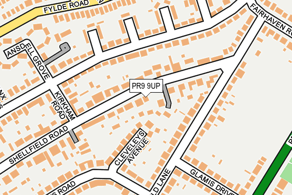 PR9 9UP map - OS OpenMap – Local (Ordnance Survey)