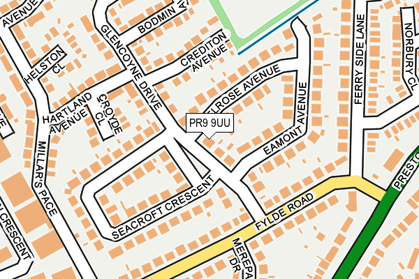 PR9 9UU map - OS OpenMap – Local (Ordnance Survey)