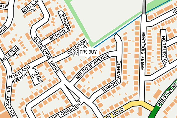 PR9 9UY map - OS OpenMap – Local (Ordnance Survey)