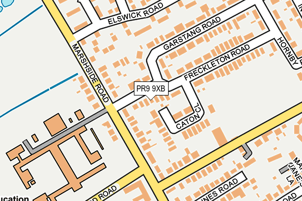 PR9 9XB map - OS OpenMap – Local (Ordnance Survey)