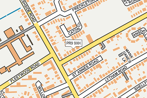 PR9 9XH map - OS OpenMap – Local (Ordnance Survey)