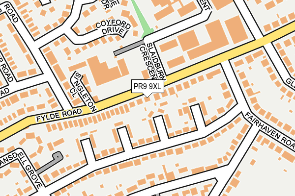 PR9 9XL map - OS OpenMap – Local (Ordnance Survey)