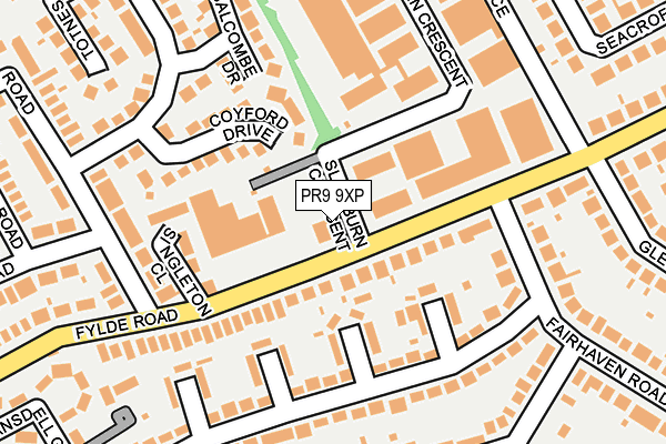 PR9 9XP map - OS OpenMap – Local (Ordnance Survey)