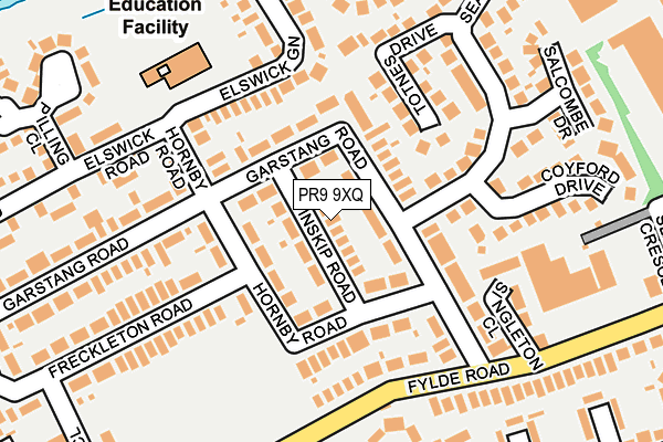 PR9 9XQ map - OS OpenMap – Local (Ordnance Survey)