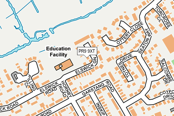 PR9 9XT map - OS OpenMap – Local (Ordnance Survey)