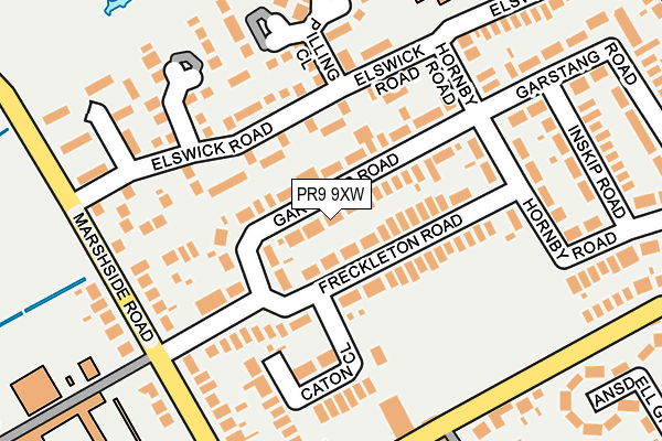 PR9 9XW map - OS OpenMap – Local (Ordnance Survey)