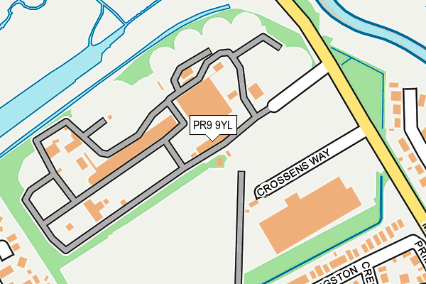 PR9 9YL map - OS OpenMap – Local (Ordnance Survey)