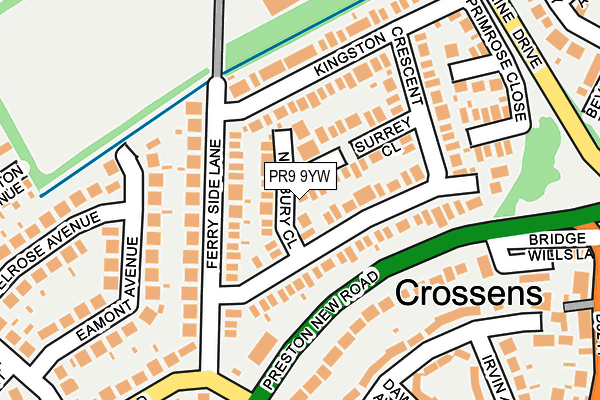 PR9 9YW map - OS OpenMap – Local (Ordnance Survey)