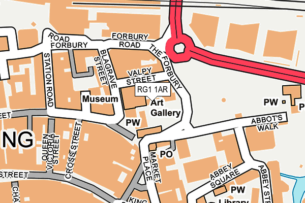 RG1 1AR map - OS OpenMap – Local (Ordnance Survey)