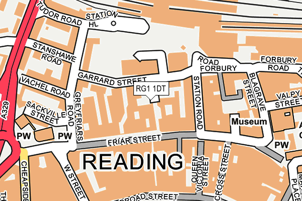RG1 1DT map - OS OpenMap – Local (Ordnance Survey)