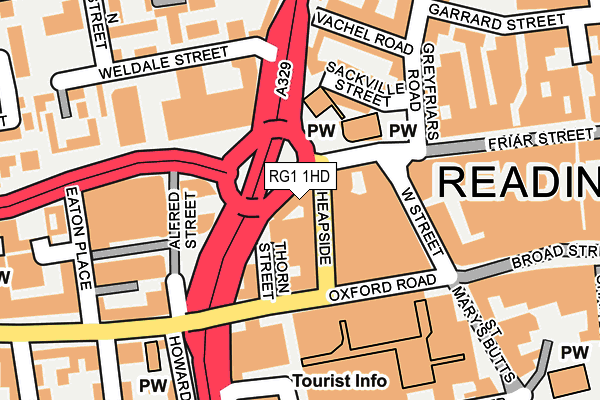 RG1 1HD map - OS OpenMap – Local (Ordnance Survey)