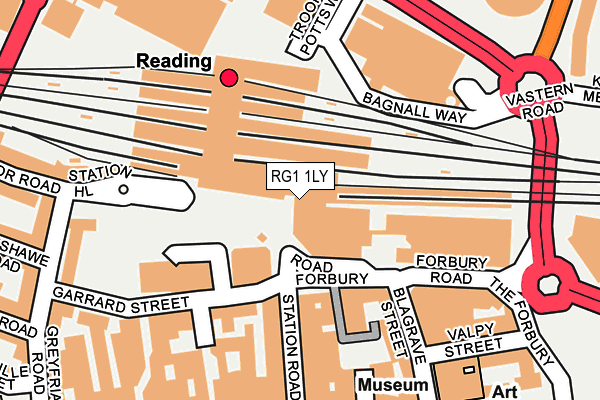 RG1 1LY map - OS OpenMap – Local (Ordnance Survey)
