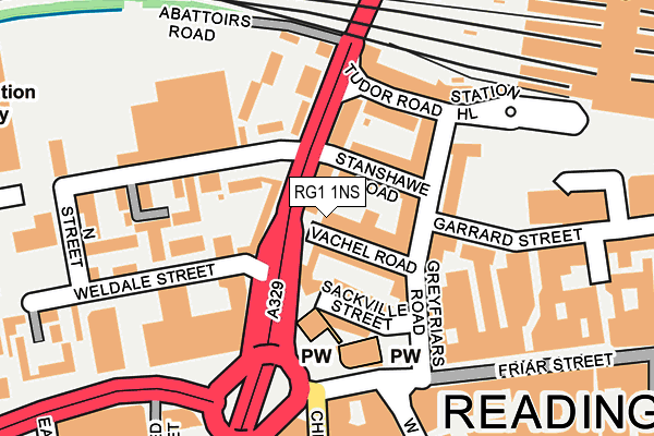 RG1 1NS map - OS OpenMap – Local (Ordnance Survey)