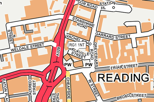 RG1 1NT map - OS OpenMap – Local (Ordnance Survey)