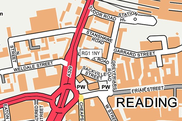 RG1 1NY map - OS OpenMap – Local (Ordnance Survey)