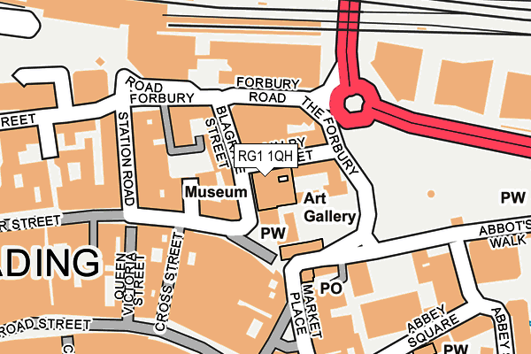 RG1 1QH map - OS OpenMap – Local (Ordnance Survey)