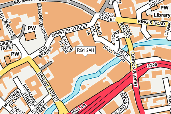 RG1 2AH map - OS OpenMap – Local (Ordnance Survey)