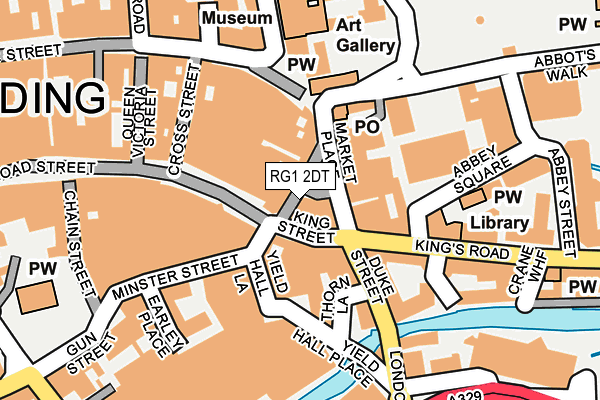 RG1 2DT map - OS OpenMap – Local (Ordnance Survey)