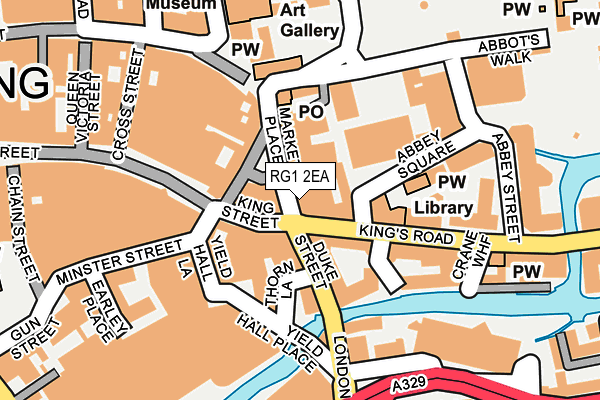 RG1 2EA map - OS OpenMap – Local (Ordnance Survey)